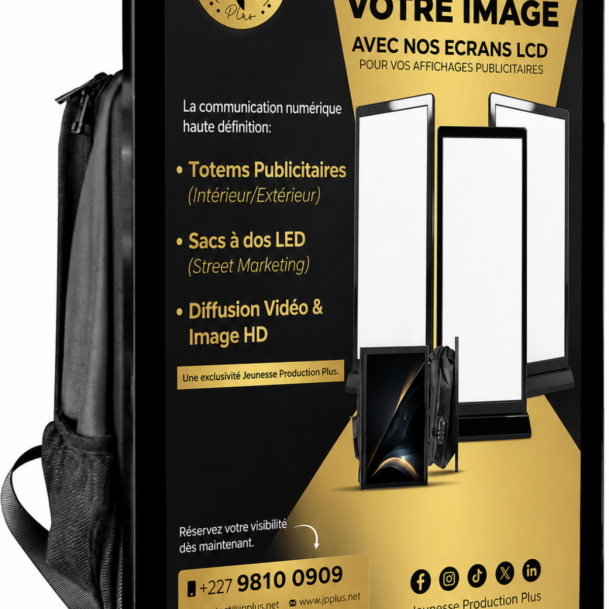 Sac à dos écran LCD