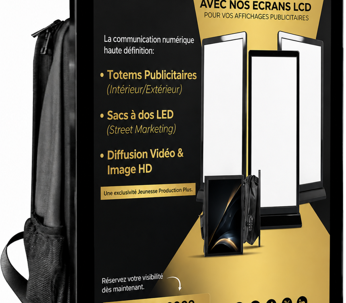 Sac à dos écran LCD